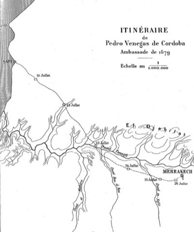 route of Pedro Venegas de Cordoba