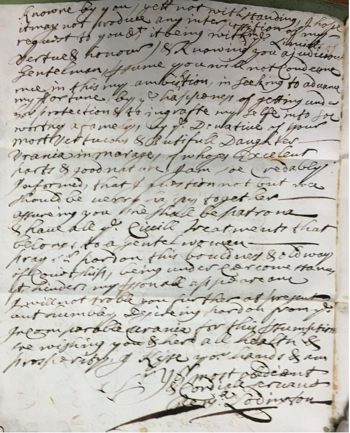 Urania letter 2