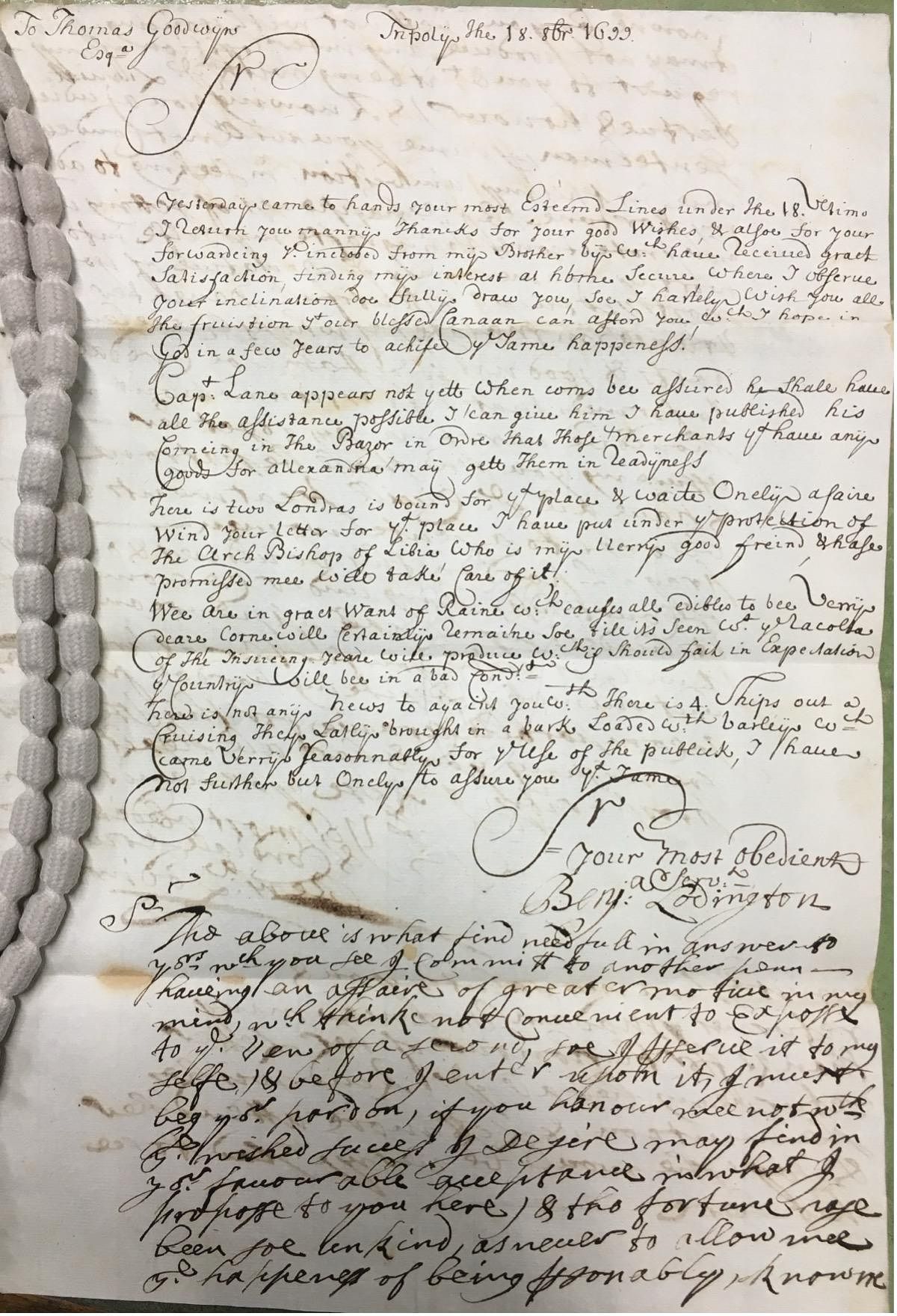 urania letter 1